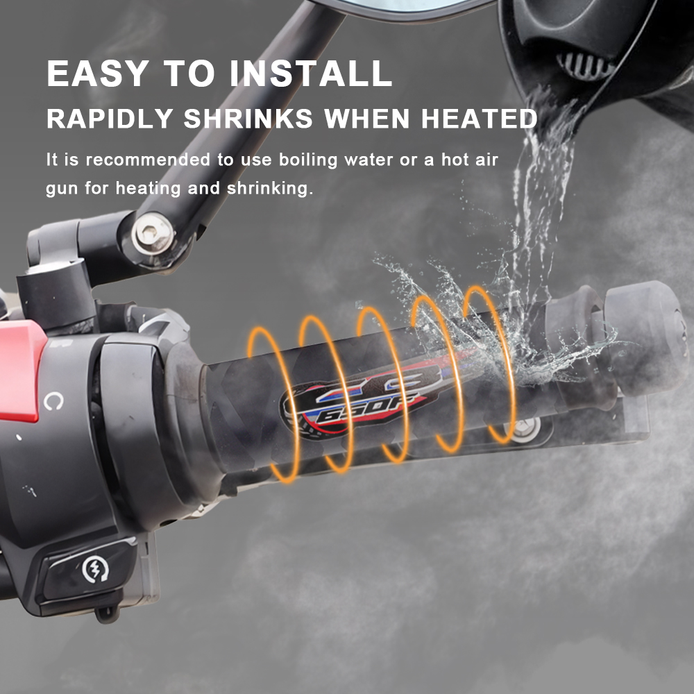 クールなオートバイハンドルバーカバー熱収縮グリップ手袋ゴムグ - Handlebar Grip Heated のレビューと価格